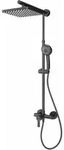 Duschsystem, Duschmaster Rain Black Style Mit Einhebelmischer, Farbe: Schwarz,