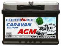 Electronicx - Caravan Edition V2 Batterie agm 100 ah 12V Wohnmobil Boot...