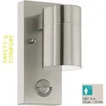 Eglo - Sensor-au&szlig;en-wandleuchte Riga 5 Gu10 Edelstahl Up- & Downlight Wandleuchte