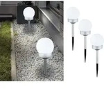 Globo - Led Solarkugeln Garten - 3er Set, Leuchtkugel &Oslash; 10cm Mit Erdspie&szlig;