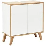Fackelmann Finn Waschbeckenunterschrank 60 Cm Breit Mit F&uuml;&szlig;en, Braun