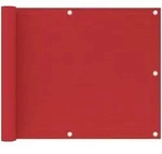 Balkon-sichtschutz Rot 75x600 Cm Hdpe Vidaxl