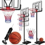 Basketballkorb Premium Mit St&auml;nder Rollen Inkl. Basketball + Pumpe Verstellbare