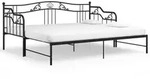 Ausziehsofa Bettgestell Schwarz Metall 90x200 Cm Vidaxl