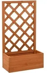 Garten-spalier Mit Blumenkasten Orange 50x25x90 Cm Tannenholz Vidaxl