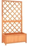 Vidaxl Garden Trellis Planter Brown 70x30x135 Cm Solid Firwood