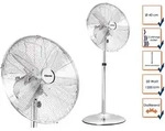 Standventilator 40 Cm, Metall, 3 Geschwindigkeitsstufen, Oszillierend, Verstellbar