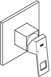 Grohe Eurocube Einhand-brausebatterie, Unterputzmontage, 24061dc0