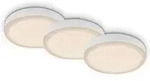 Briloner - Led Einbauleuchten 3er Set 3 W Ip44 Wei&szlig; Metall-kunststoff &Oslash;7,5cm