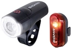 Sigma Fahrradbeleuchtung Set Aura 30 Set W/ Curve Led Batteriebetrieben Schwarz