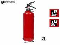 Smartwares - Fettbrand Feuerlöscher, Brandklassen a und f, Manometer, 2 Liter