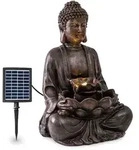 Blumfeldt Dharma Solarbrunnen, Gartenbrunnen, Zierbrunnen, Dekobrunnen, Solarbetrieb,