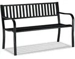 Gartenbank, Bequemer 2-sitzer, Robuste Metallbank, F&uuml;r Terrasse, Balkon, Hbt 82 X