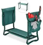 Relaxdays Kniebank, Weiches Kniekissen, 2 Taschen, Klappbar, Kniehilfe Gartenarbeit,