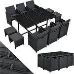 Polyrattan Sitzgruppe Baracoa Xl 11-teilig &ndash; Gartenm&ouml;bel Set Mit 6 X St&uuml;hle, 4