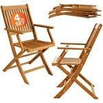 Deuba - Casaria&reg; 4er Set Gartenstuhl Balkonstuhl Holz Sydney Fsc&reg;-zertifiziert
