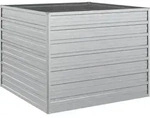 Garten-hochbeet 100x100x77 Cm Verzinkter Stahl Silber Vidaxl