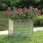 Garten-hochbeet 100x40x77 Cm Verzinkter Stahl Silber Vidaxl
