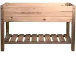 Mgc24 - Hochbeet Massiv L 118x40x78cm Kiefernholz Dunkelbraun