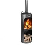 Cookking - Terrassenofen 'faro', Schwarz, 40 X 40 X 158 Cm