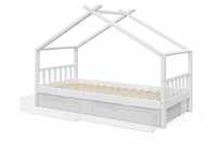 Kinderbett Design“ 200x90cm Weiß mit Schubladen VitaliSpa