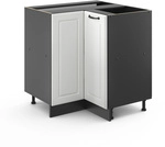 Vicco - Eckunterschrank R-line, Wei&szlig; Landhaus, 75.6 Cm Ohne Arbeitsplatte