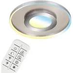 Brilo - Led-cct-deckenleuchte, &Oslash; 49,5 Cm, 25 W, 3000 Lm, Chrom-nickel