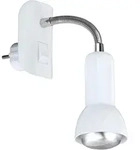 Briloner - Steckerleuchte Fiche Wei&szlig;, Mit Flexarm Steckerleampe Steckdosenlampe