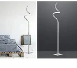 Reality Leuchten - Led Stehleuchte Course Silber Sensor Dimmer, 3000 Kelvin Warmwei&szlig;
