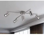 Deckenstrahler Marley Silber 5-flammig, Verstellbare Spots, Breite 77,5cm