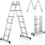 Juskys - Aluminium Multifunktionsleiter Klappbar &ndash; Leiter 4-teilig Bis 150 Kg -