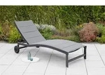 San Marino Komfortliege Silber/grau Aluminium/textil