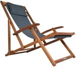 Casaria&reg; Sonnenliege Holz Wetterfest Klappbar Verstellbar 160kg Belastbar Armlehne