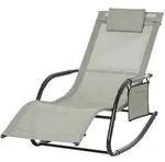 Outsunny Schaukelstuhl Schwingsessel Gartenstuh Schaukelliege Metall Mesh