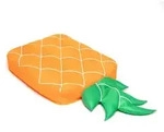 Stoff Schwimminsel Ananas Orange 68x130x13 Cm - Westmann