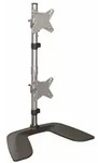 Startechcom Armduovs Vertikaler Doppelmonitorhalter Schwarz Silber