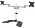Startechcom Armdualss Schreibtischhalterung Schwarz Und Silber