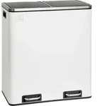 Svita Tm2x30 Treteimer 60 Liter Abfalleimer K&uuml;chen-ordnung Wei&szlig;