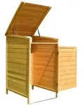Melko - M&uuml;lltonnenbox 120 L M&uuml;lltonnenverkleidung Anbau Einzelbox M&uuml;lltonnenhaus