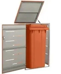 M&uuml;lltonnenbox F&uuml;r 1 Tonne 69x77,5x112,5 Cm Edelstahl - Vidaxl