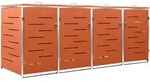 Vidaxl - M&uuml;lltonnenbox F&uuml;r 4 Tonnen 276,5x77,5x112,5 Cm Edelstahl