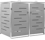 M&uuml;lltonnenbox F&uuml;r 2 Tonnen 138x77,5x115,5 Cm Edelstahl - Vidaxl