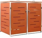M&uuml;lltonnenbox F&uuml;r 2 Tonnen 138x77,5x112,5 Cm Edelstahl - Vidaxl