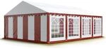 Party-zelt Festzelt 4x8 M Garten-pavillon -zelt Pvc Plane 700 N In Rot-wei&szlig;