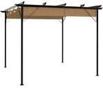 Pergola Mit Ausziehbarem Dach Taupe 3x3 M Stahl 180 G/m2 - Vidaxl