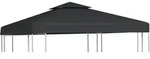 Vidaxl Gazebo Cover Canopy Replacement 310 G / M2 Dark Grey 3 X 3 M