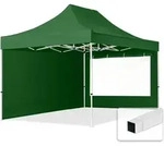 3x4,5 M Faltpavillon, Economy Stahl 30mm, Seitenteile Mit Panoramafenstern,