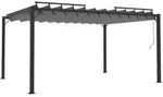 Vidaxl - Pergola Mit Lamellendach 3x4 M Anthrazit Stoff Und Aluminium