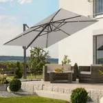 Schneider Schirme - Schneider Ampelschirm Rhodos Smart Silbergrau 300 X 300 Cm