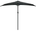 Balkon-sonnenschirm Mit Alu-mast Anthrazit 270x144 Cm Halbrund Vidaxl